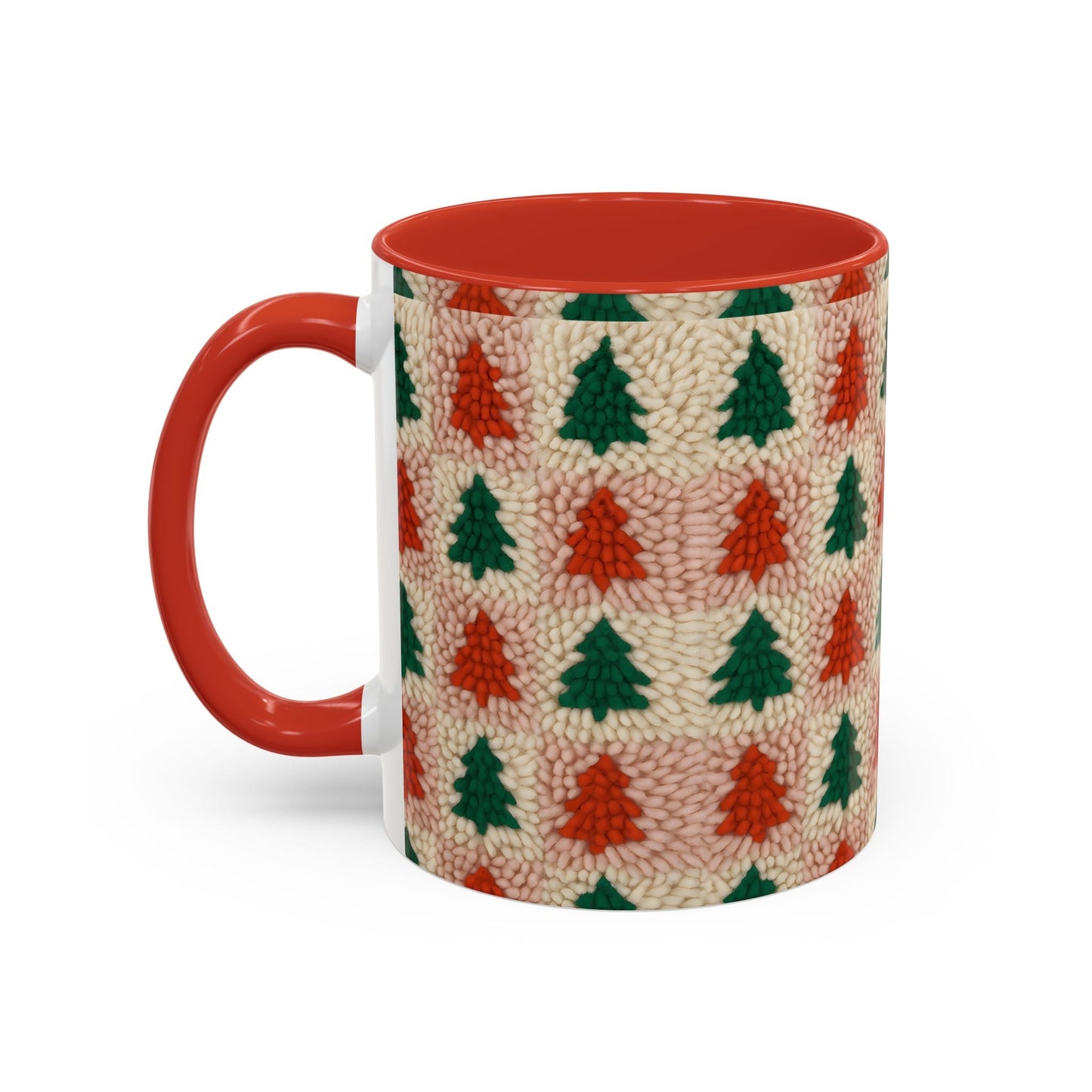 Christmas Trees Accent Coffee Mug — 11/15oz Holiday Coffee Cup Printify