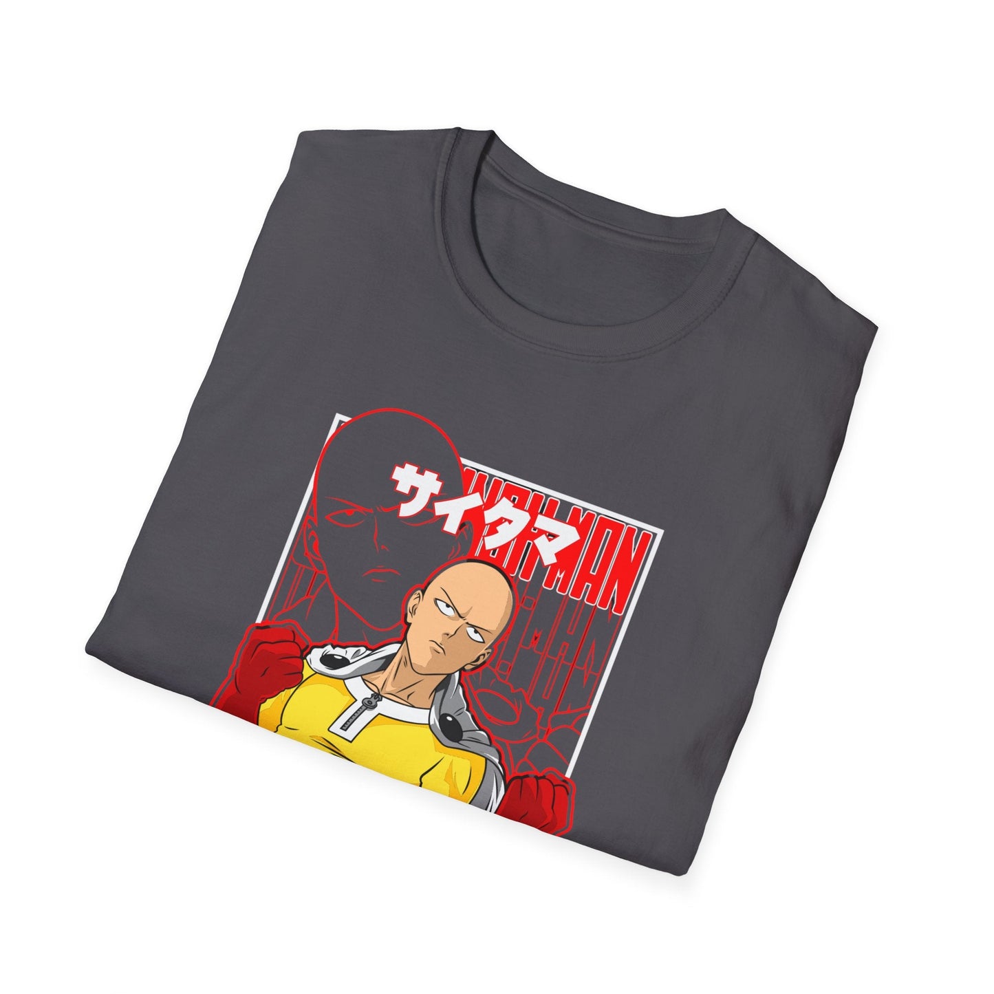 Saitama Anime T-Shirt — One Punch Hero Graphic Tee Printify