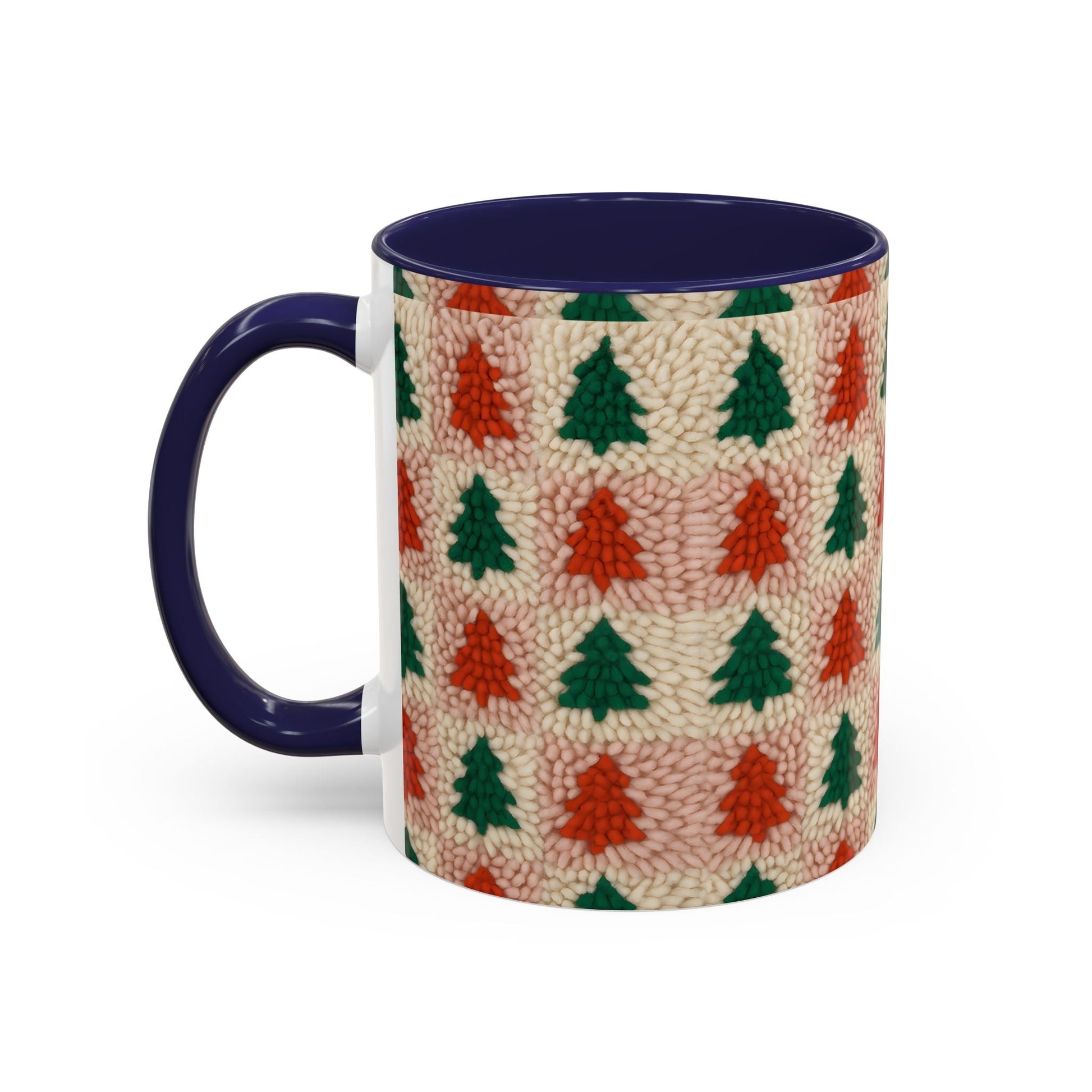 Christmas Trees Accent Coffee Mug — 11/15oz Holiday Coffee Cup Printify