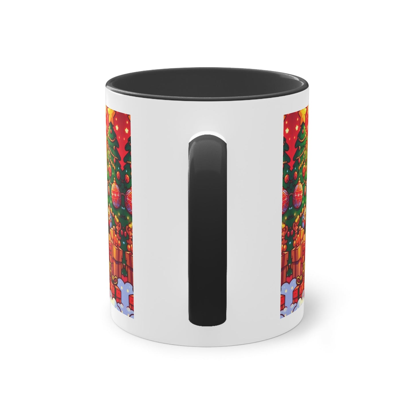 Christmas Bart Simpson Santa Coffee Mug – Festive Two-Tone 11oz Printify