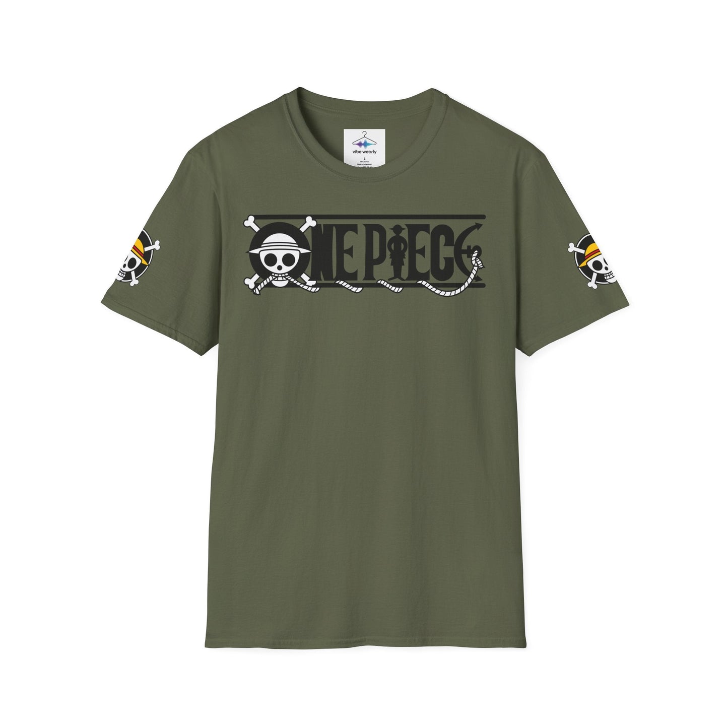 One Piece Crew Graphic T-Shirt — Anime Pirate Tee with Straw Hat Logo Printify