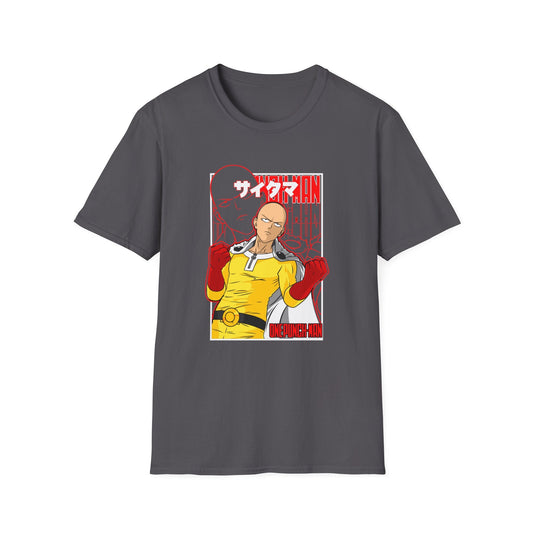 Saitama Anime T-Shirt — One Punch Hero Graphic Tee Printify