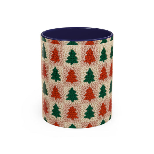 Christmas Trees Accent Coffee Mug — 11/15oz Holiday Coffee Cup Printify