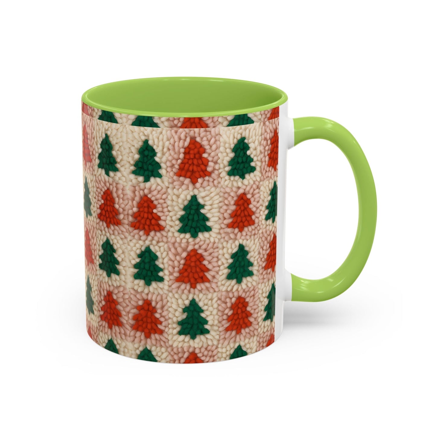 Christmas Trees Accent Coffee Mug — 11/15oz Holiday Coffee Cup Printify
