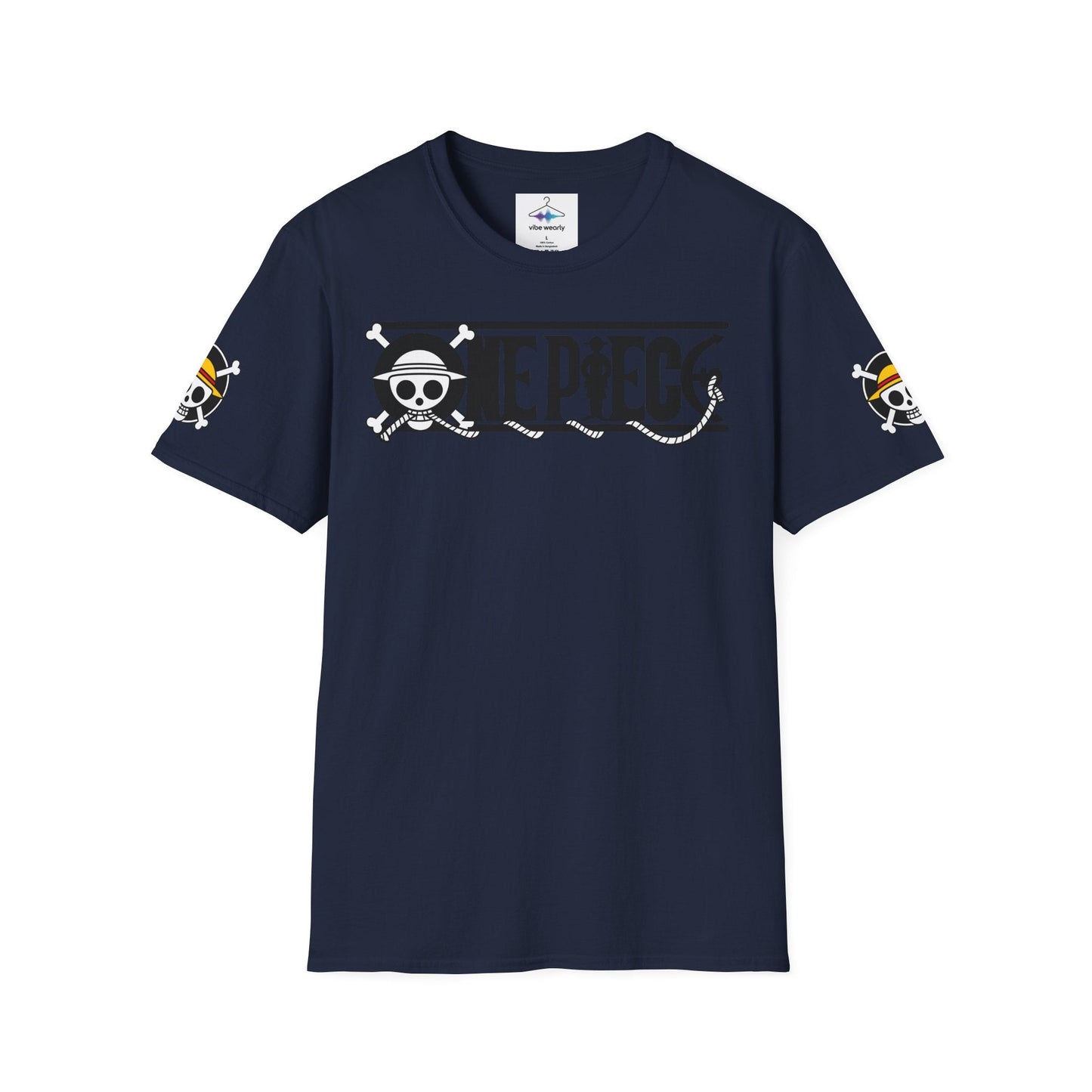 One Piece Crew Graphic T-Shirt — Anime Pirate Tee with Straw Hat Logo Printify