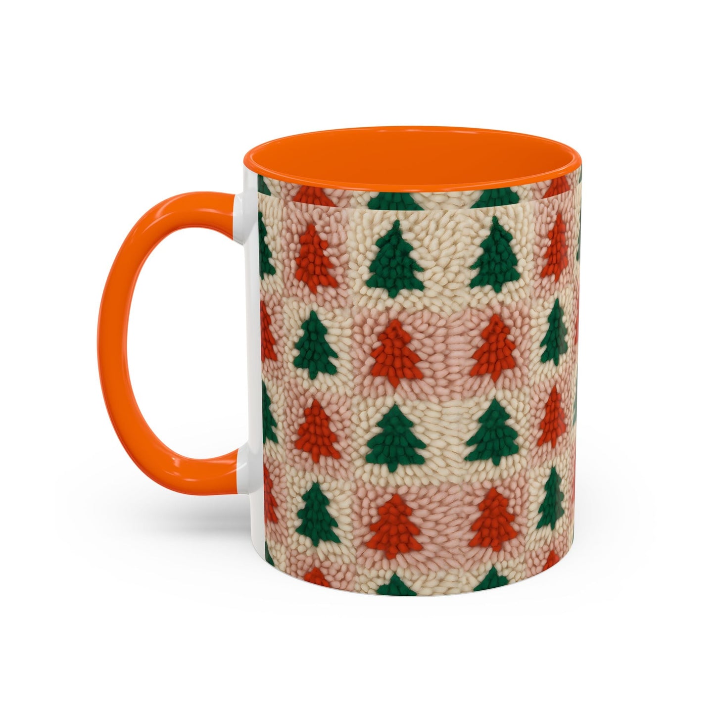 Christmas Trees Accent Coffee Mug — 11/15oz Holiday Coffee Cup Printify