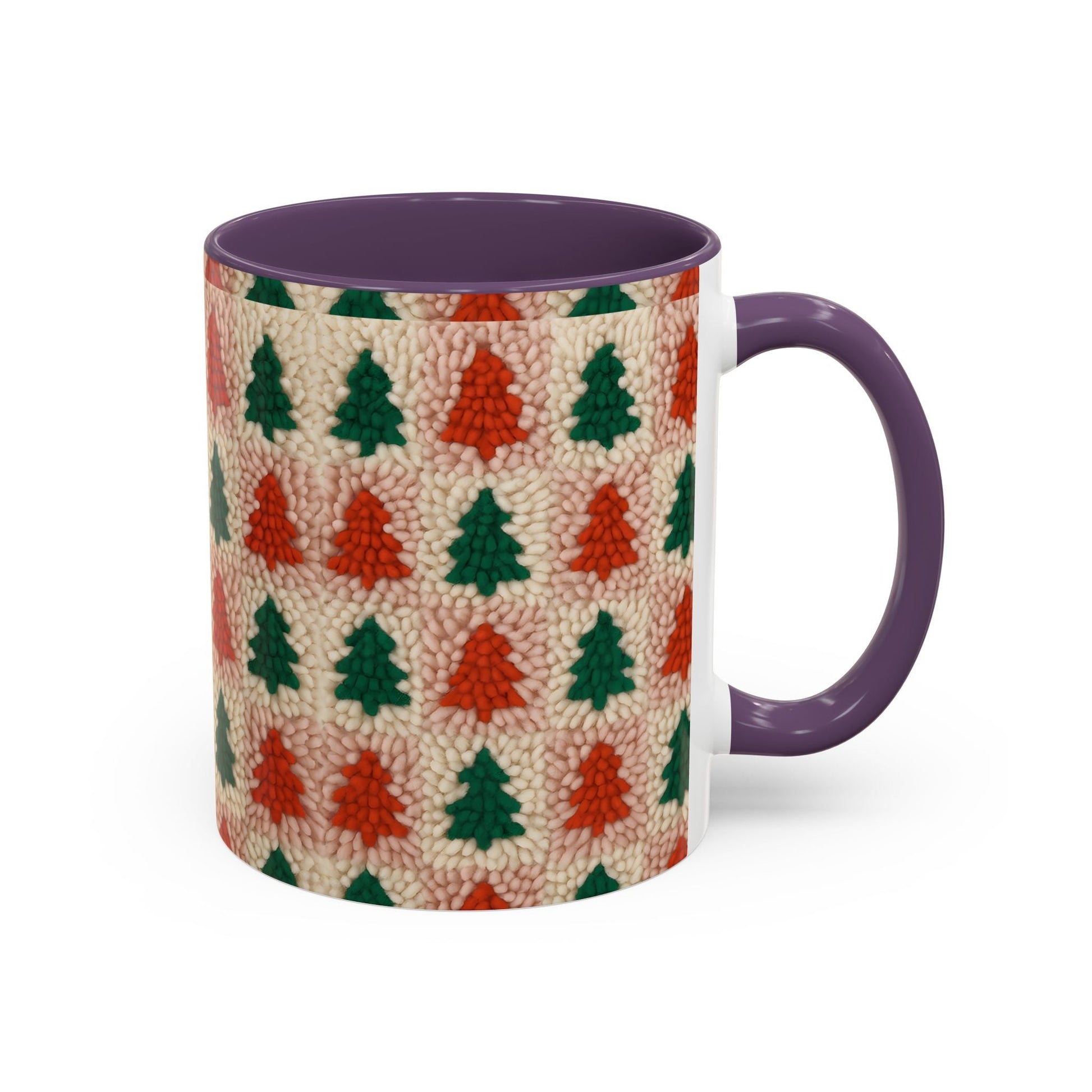 Christmas Trees Accent Coffee Mug — 11/15oz Holiday Coffee Cup Printify
