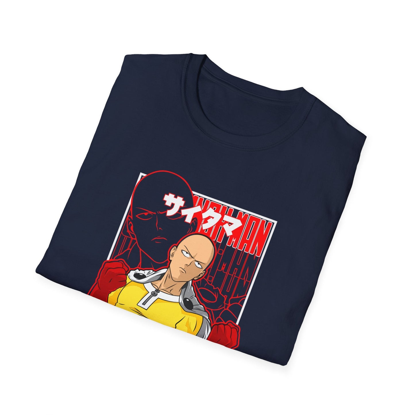 Saitama Anime T-Shirt — One Punch Hero Graphic Tee Printify