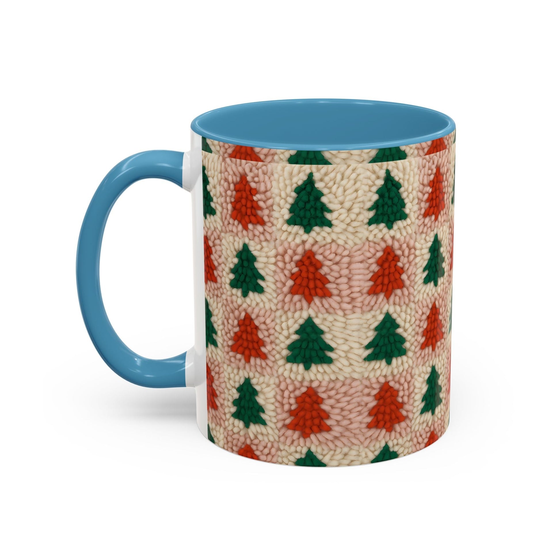 Christmas Trees Accent Coffee Mug — 11/15oz Holiday Coffee Cup Printify