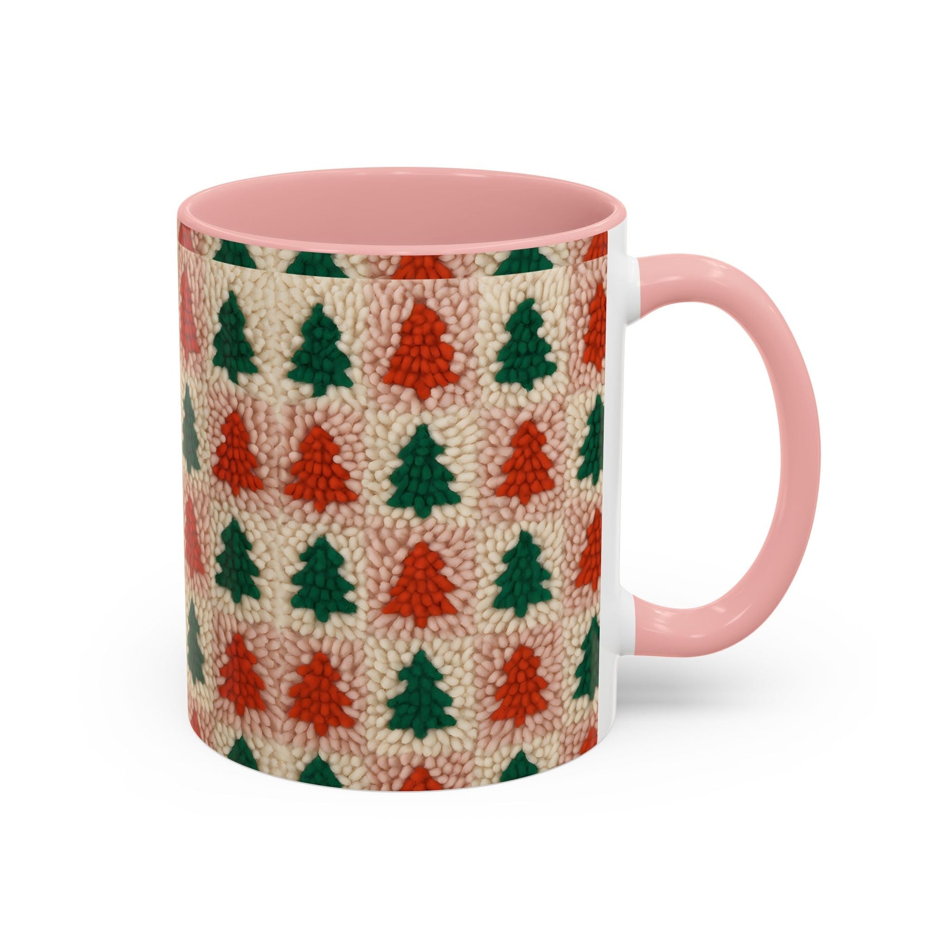 Christmas Trees Accent Coffee Mug — 11/15oz Holiday Coffee Cup Printify