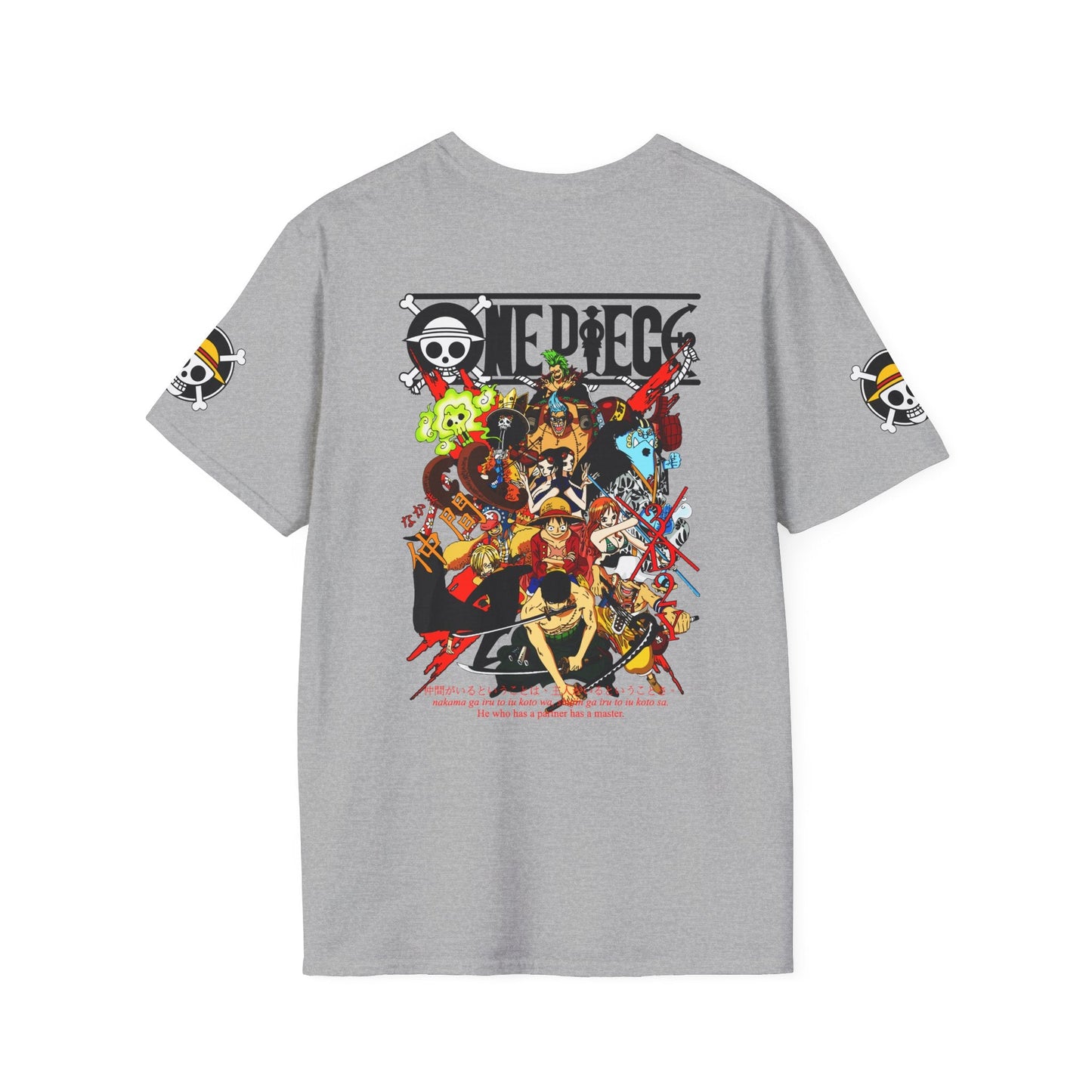 One Piece Crew Graphic T-Shirt — Anime Pirate Tee with Straw Hat Logo Printify