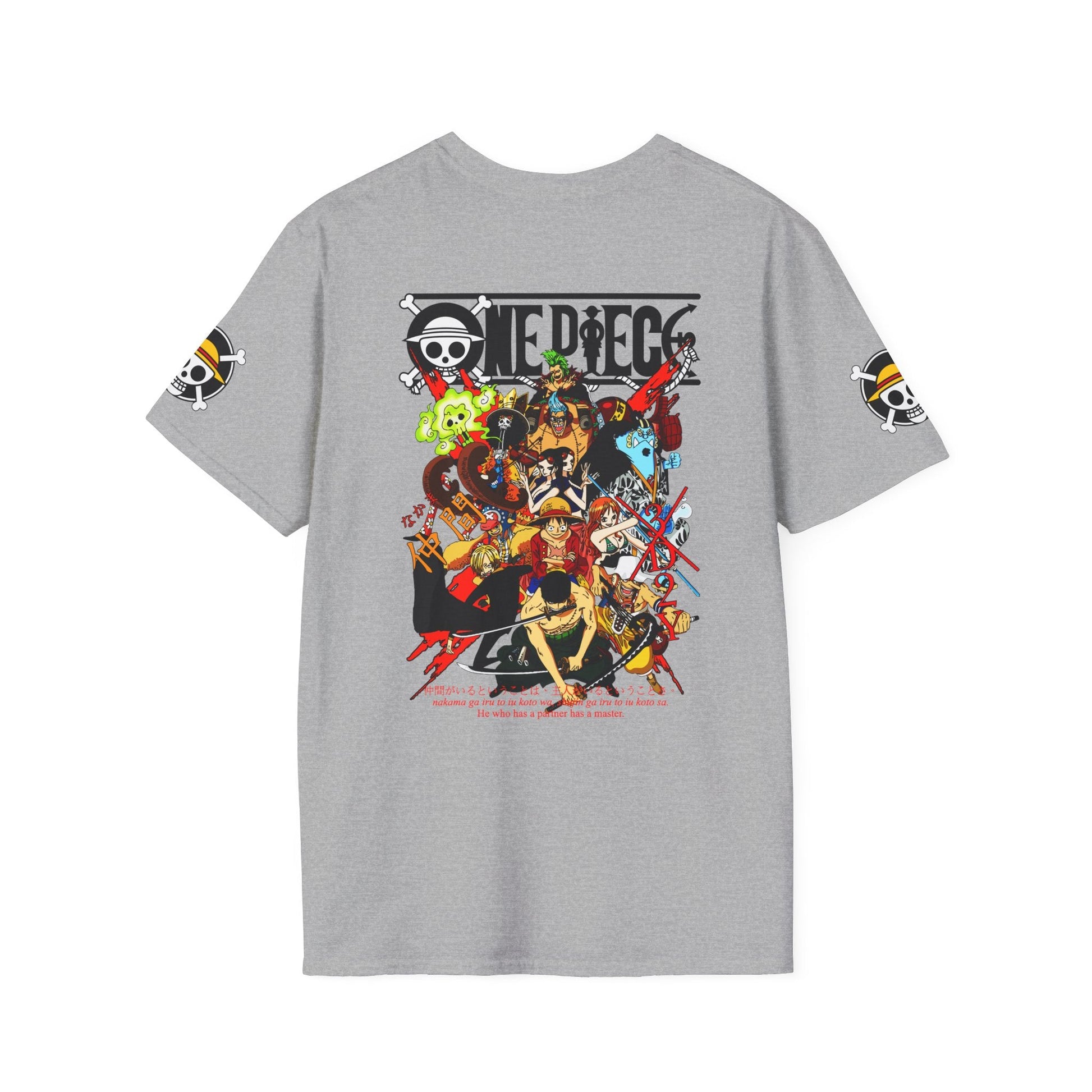 One Piece Crew Graphic T-Shirt — Anime Pirate Tee with Straw Hat Logo Printify