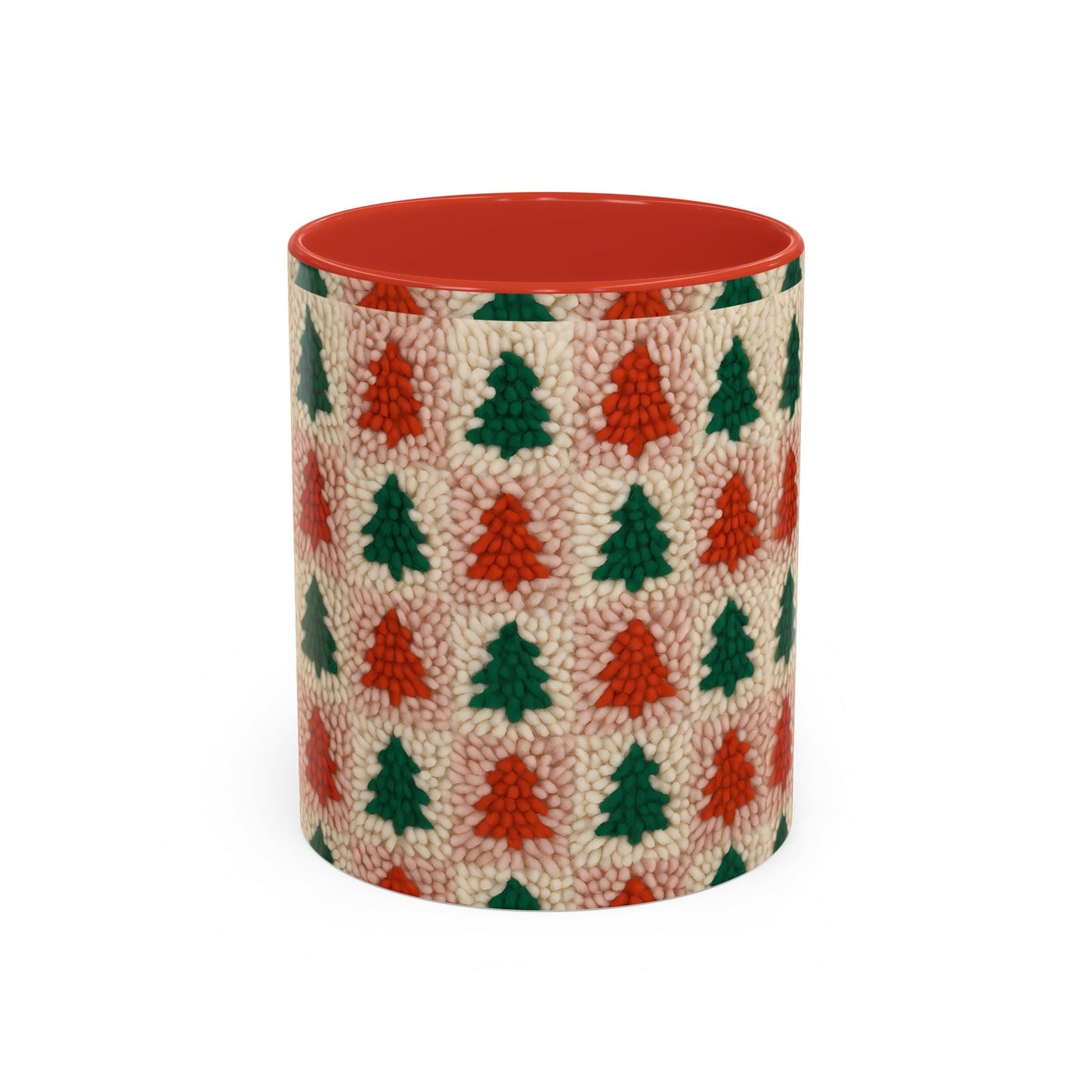Christmas Trees Accent Coffee Mug — 11/15oz Holiday Coffee Cup Printify
