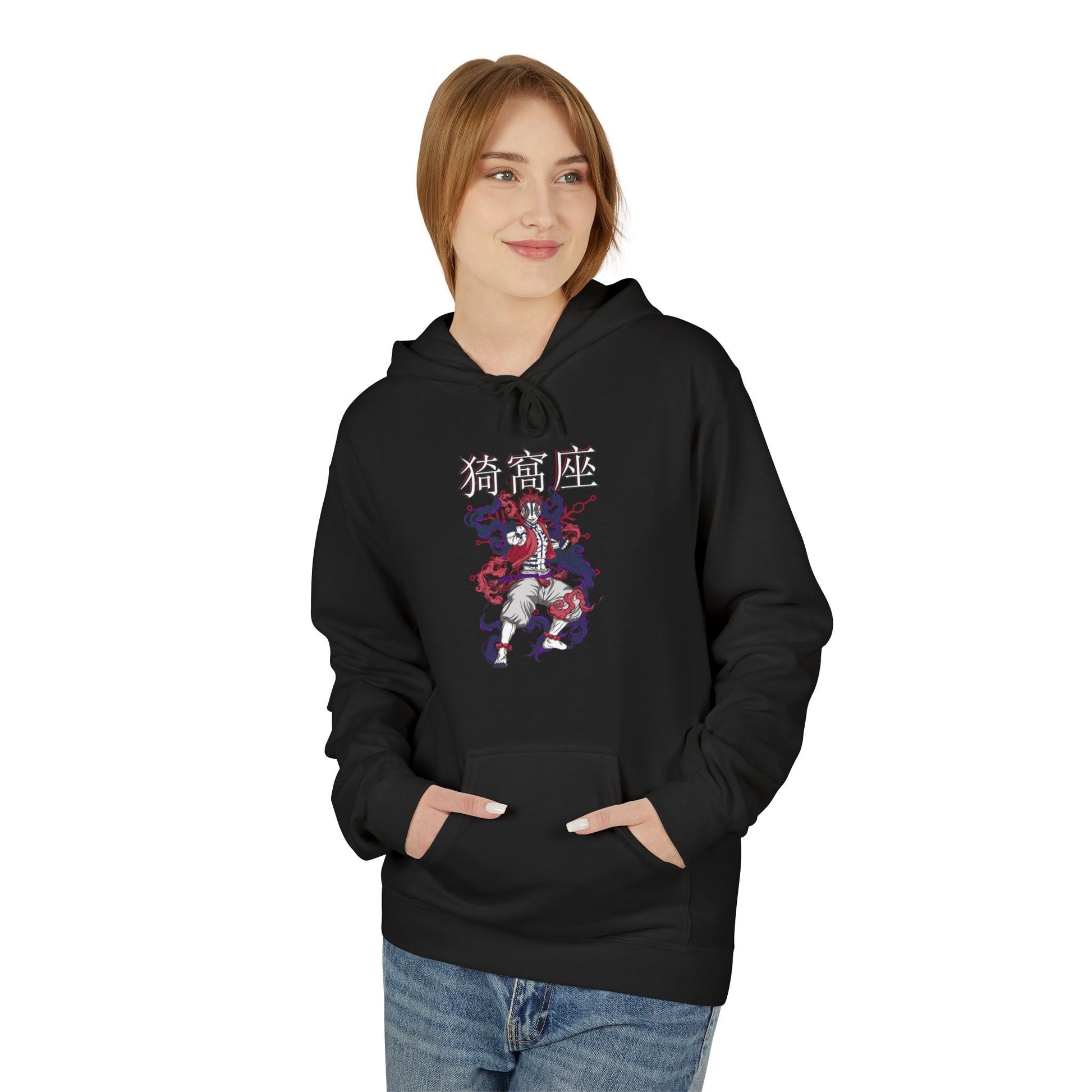 Hoodie - Akaza from Anime Slayer Graphic Design Printify