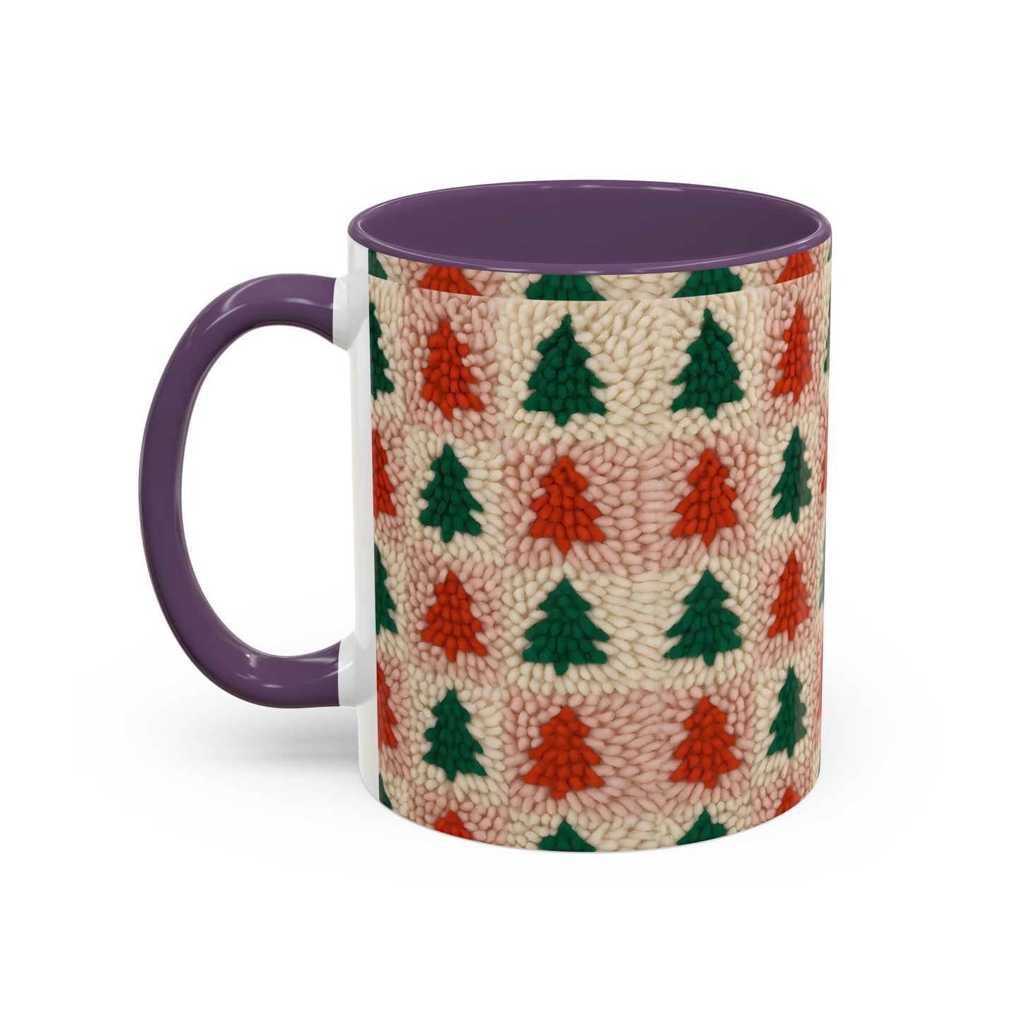 Christmas Trees Accent Coffee Mug — 11/15oz Holiday Coffee Cup Printify