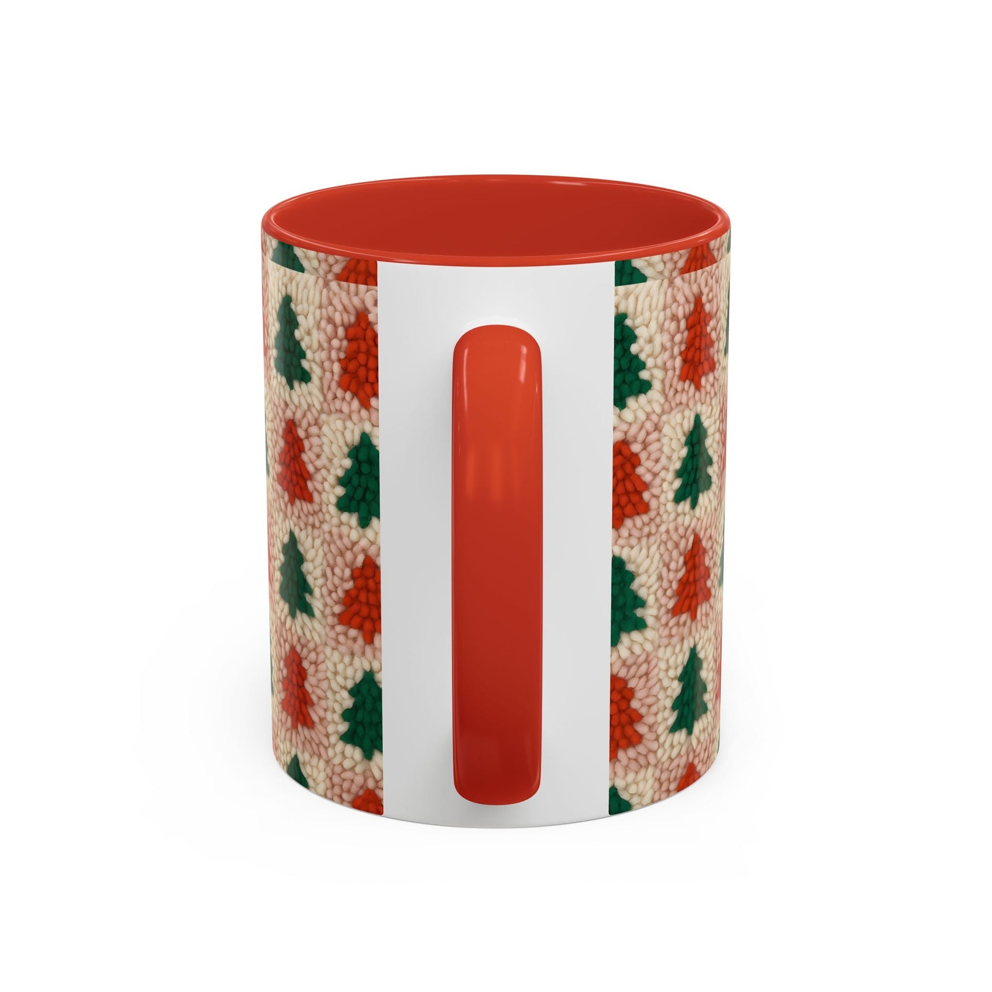 Christmas Trees Accent Coffee Mug — 11/15oz Holiday Coffee Cup Printify