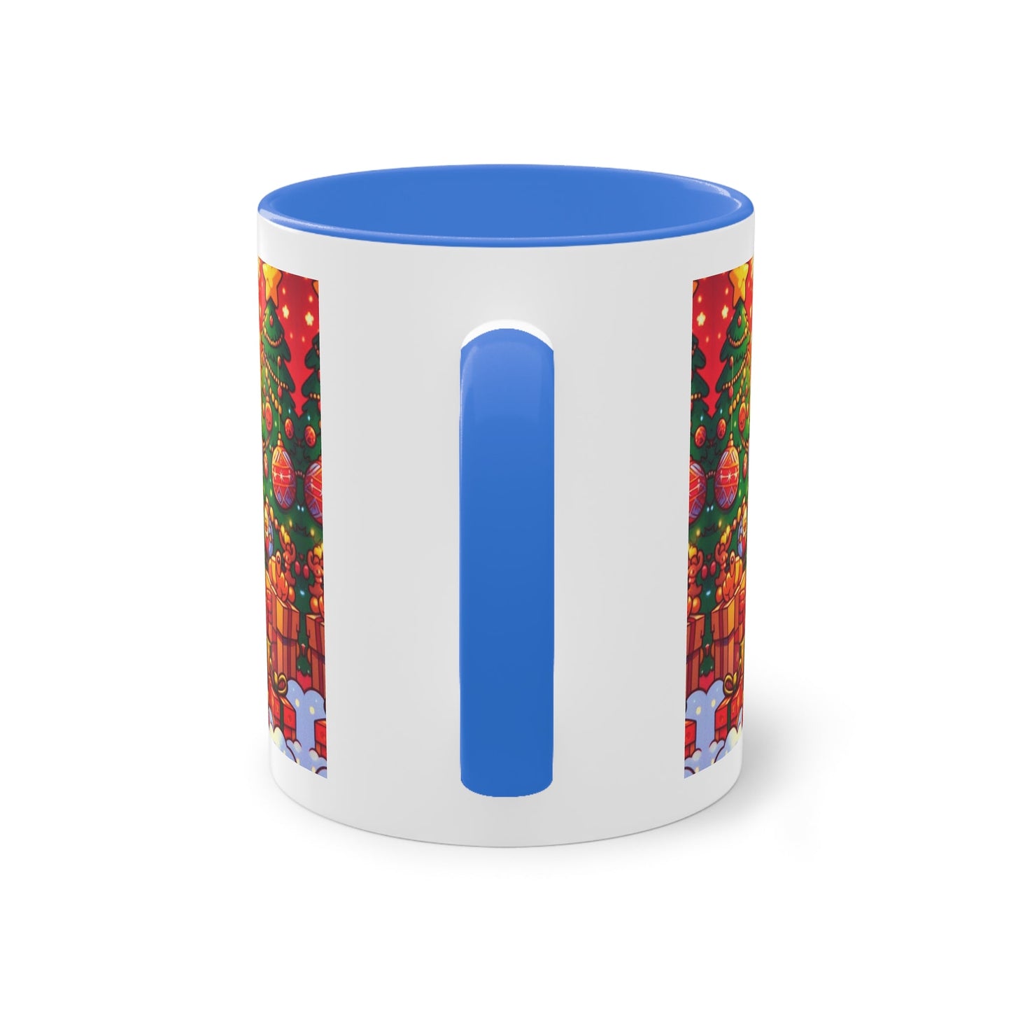 Christmas Bart Simpson Santa Coffee Mug – Festive Two-Tone 11oz Printify