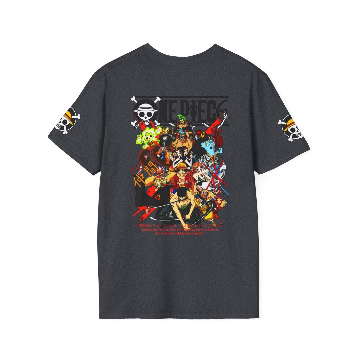 One Piece Crew Graphic T-Shirt — Anime Pirate Tee with Straw Hat Logo Printify