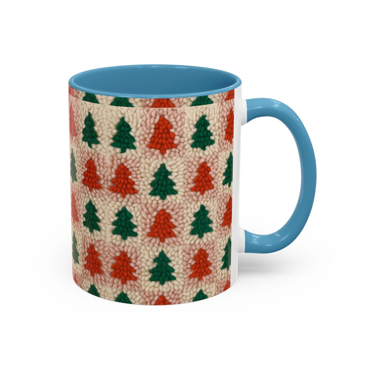 Christmas Trees Accent Coffee Mug — 11/15oz Holiday Coffee Cup Printify