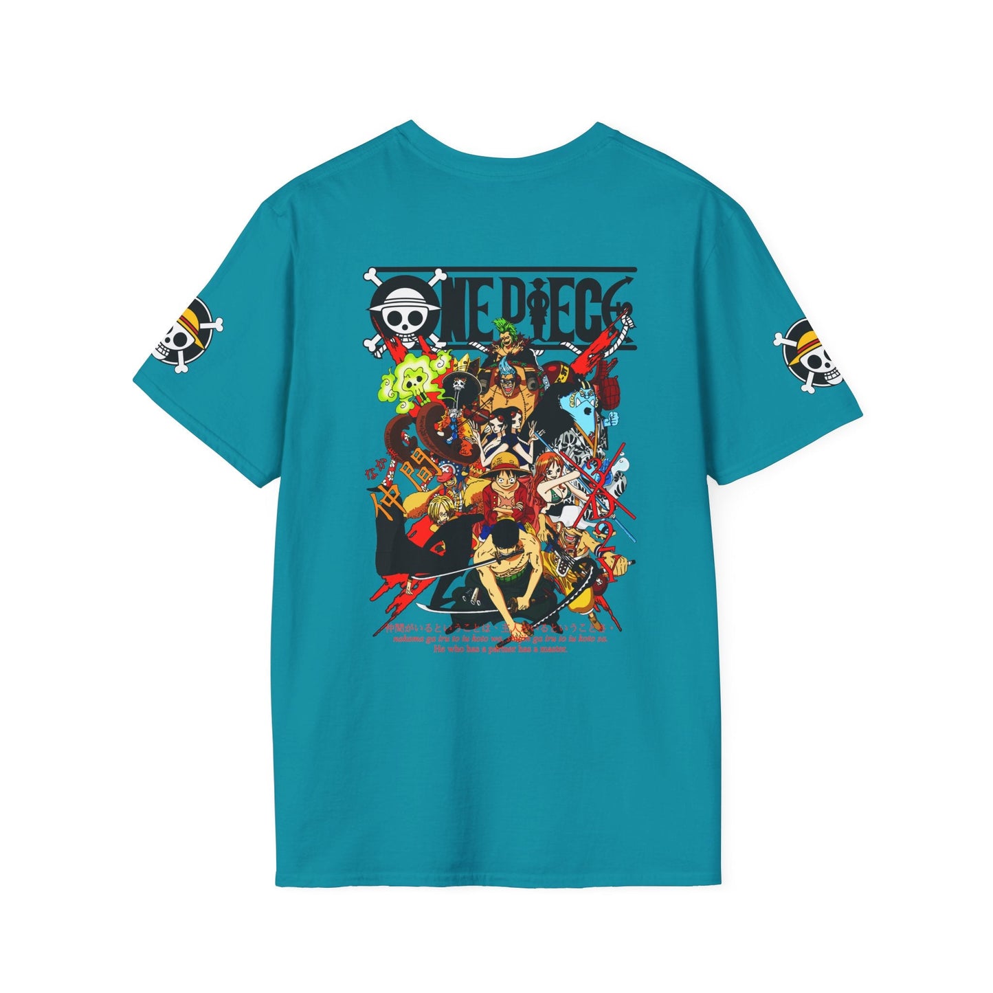 One Piece Crew Graphic T-Shirt — Anime Pirate Tee with Straw Hat Logo Printify