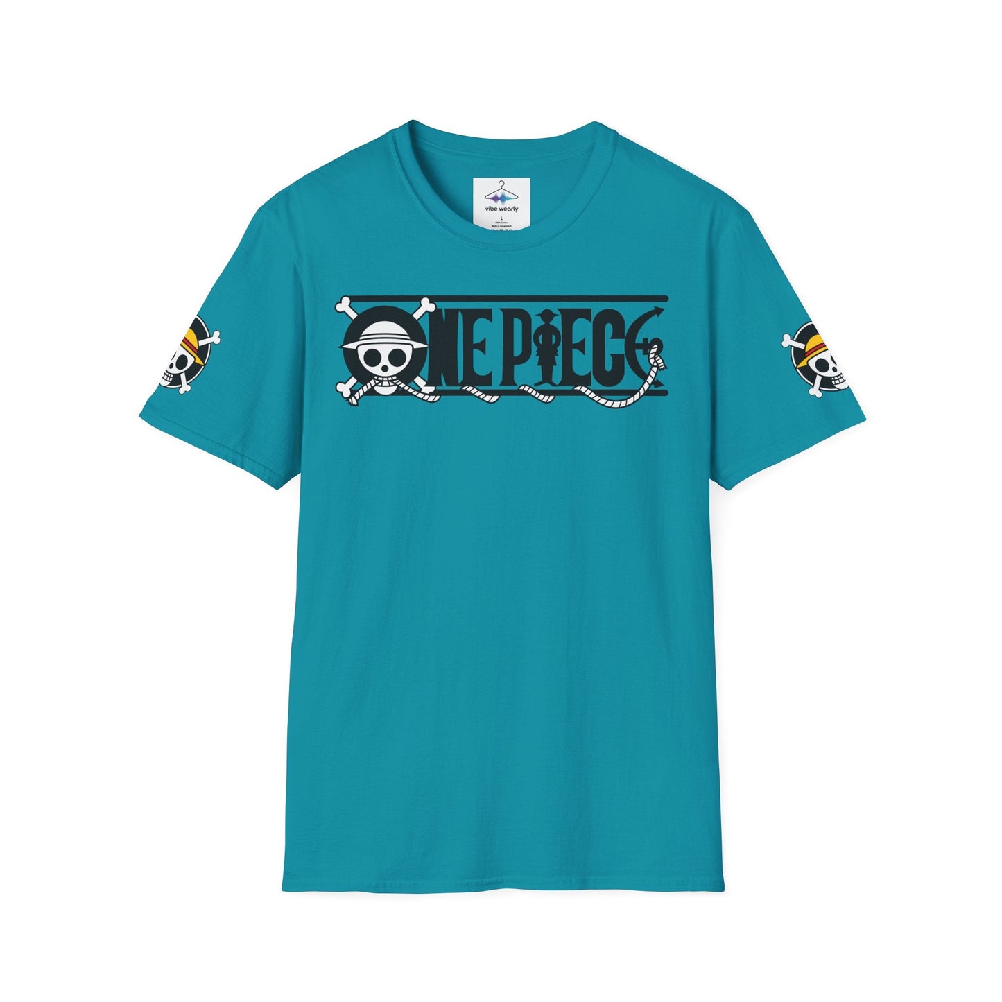 One Piece Crew Graphic T-Shirt — Anime Pirate Tee with Straw Hat Logo Printify