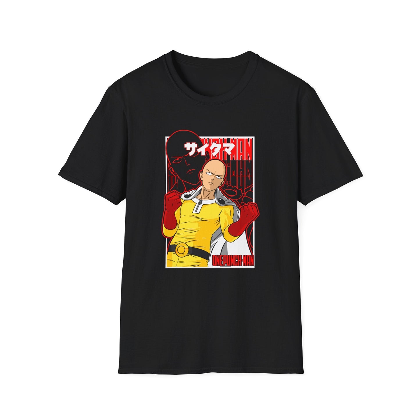 Saitama Anime T-Shirt — One Punch Hero Graphic Tee Printify