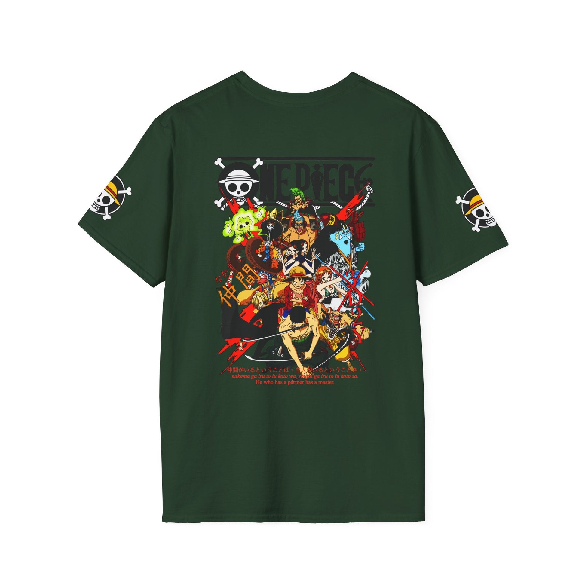One Piece Crew Graphic T-Shirt — Anime Pirate Tee with Straw Hat Logo Printify