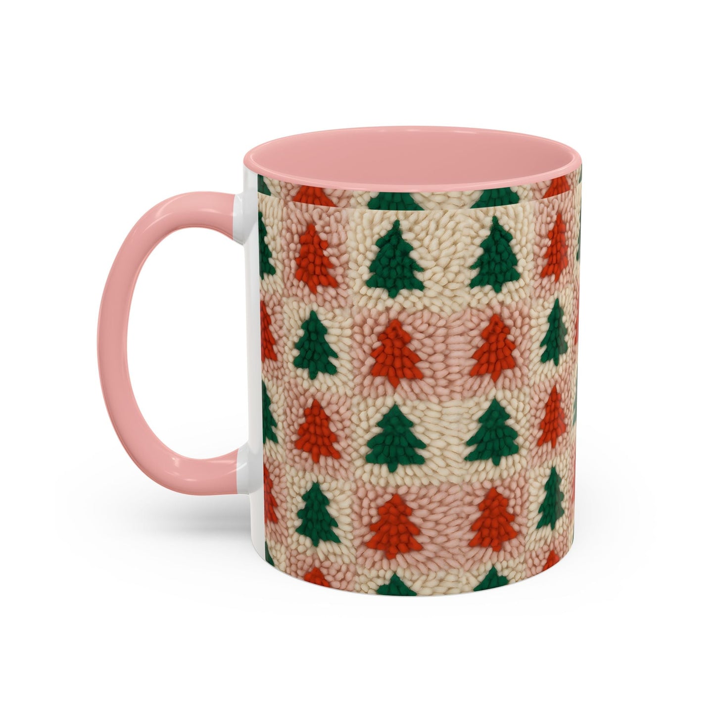 Christmas Trees Accent Coffee Mug — 11/15oz Holiday Coffee Cup Printify