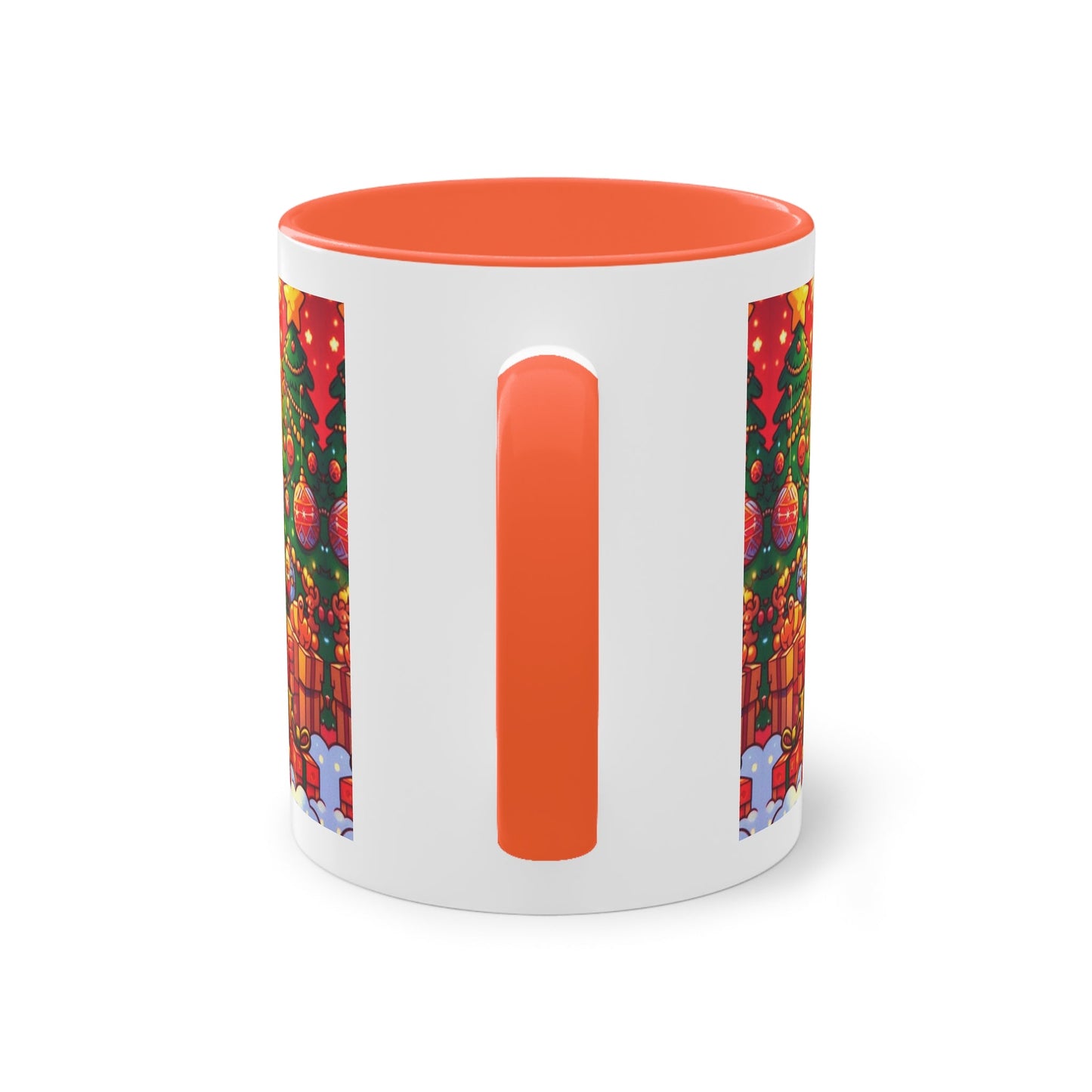 Christmas Bart Simpson Santa Coffee Mug – Festive Two-Tone 11oz Printify