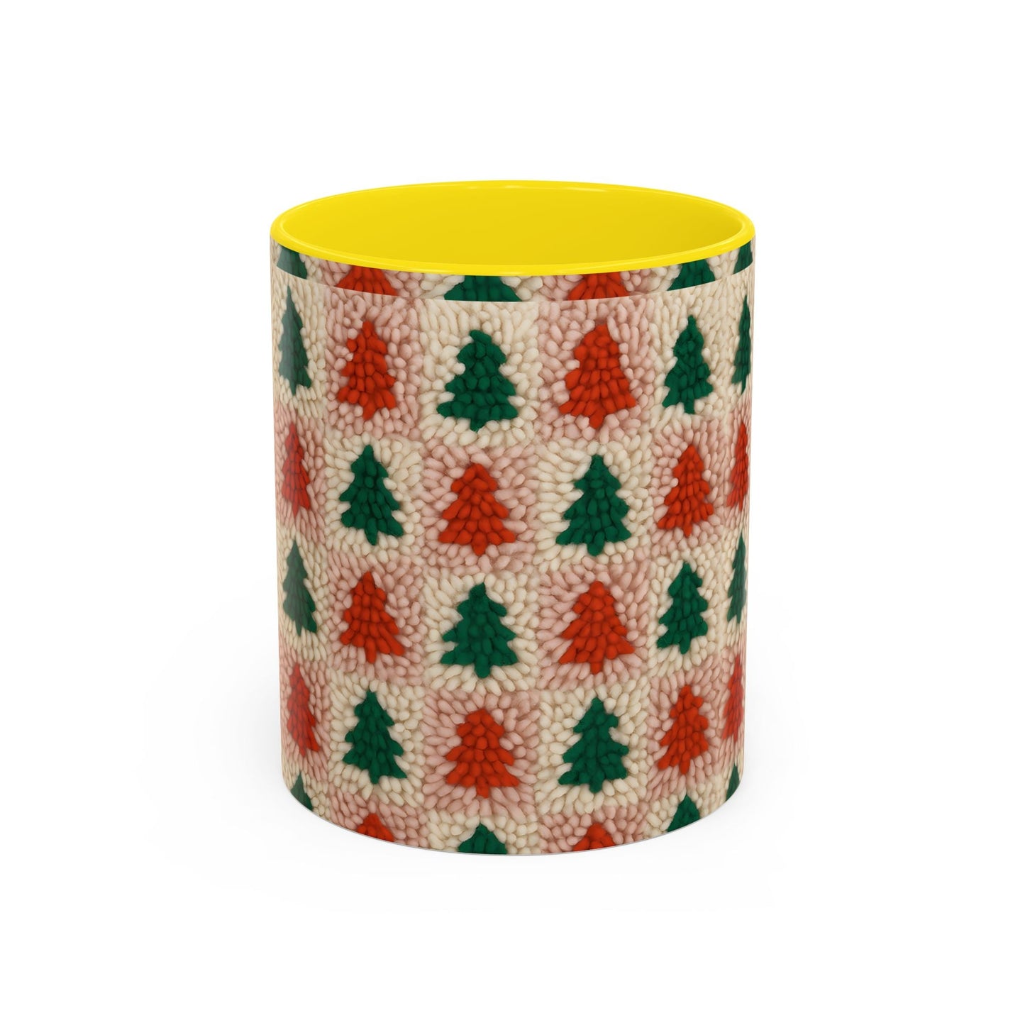 Christmas Trees Accent Coffee Mug — 11/15oz Holiday Coffee Cup Printify