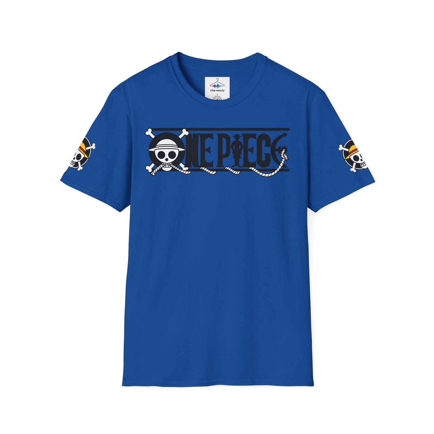 One Piece Crew Graphic T-Shirt — Anime Pirate Tee with Straw Hat Logo Printify