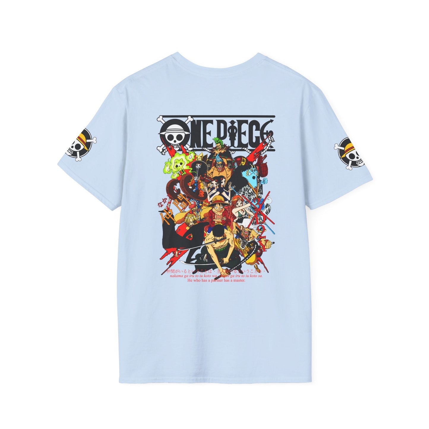 One Piece Crew Graphic T-Shirt — Anime Pirate Tee with Straw Hat Logo Printify