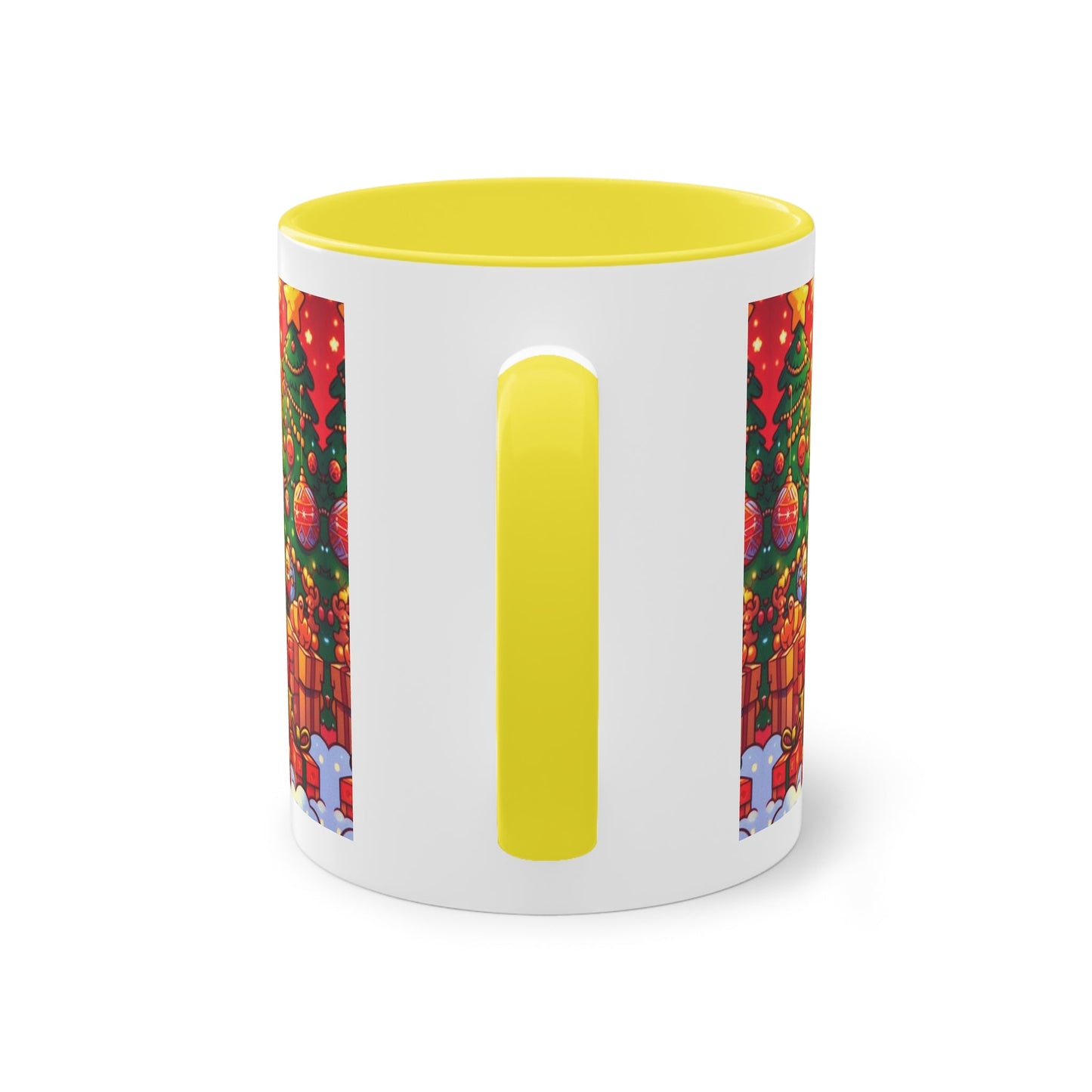 Christmas Bart Simpson Santa Coffee Mug – Festive Two-Tone 11oz Printify