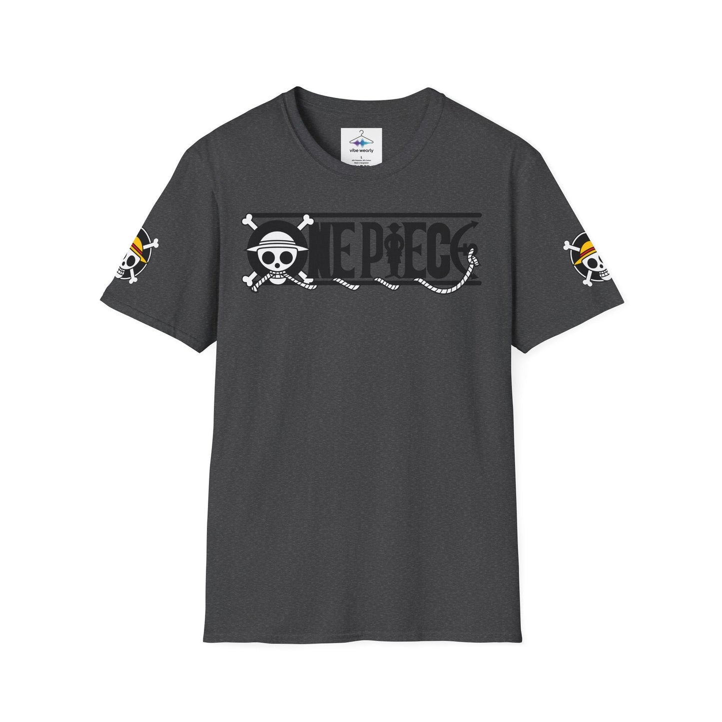 One Piece Crew Graphic T-Shirt — Anime Pirate Tee with Straw Hat Logo Printify