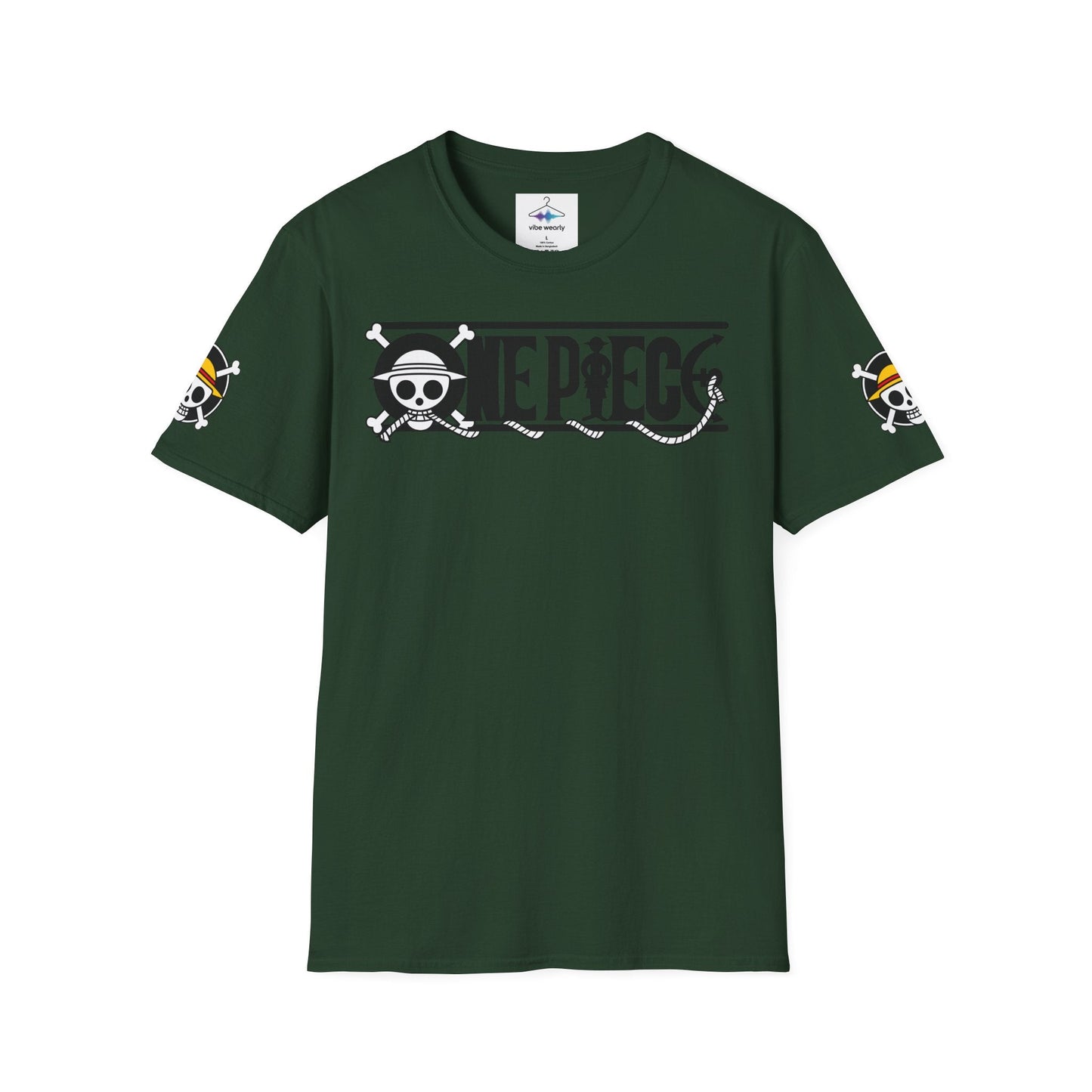 One Piece Crew Graphic T-Shirt — Anime Pirate Tee with Straw Hat Logo Printify