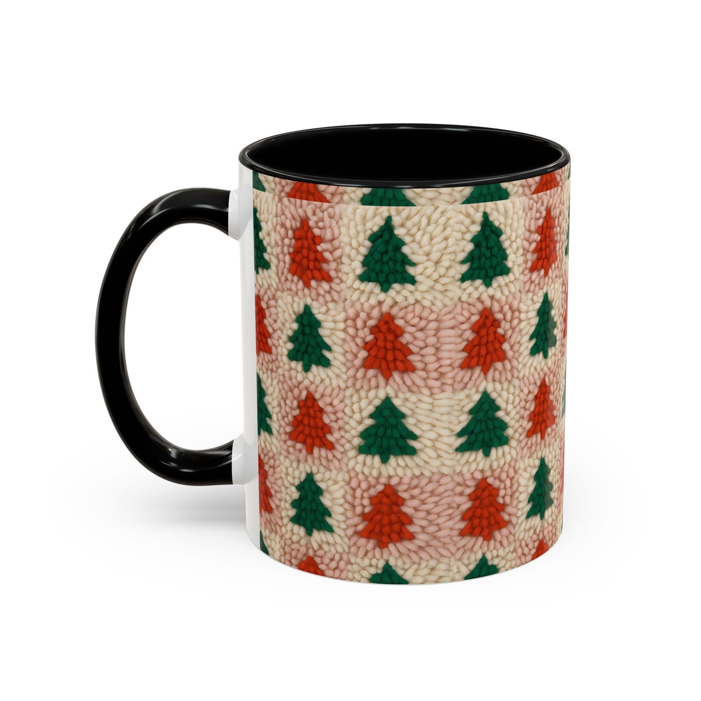 Christmas Trees Accent Coffee Mug — 11/15oz Holiday Coffee Cup Printify