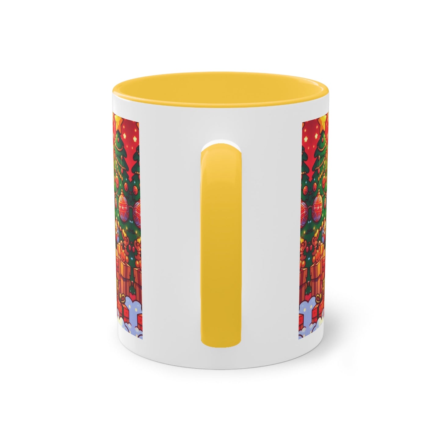 Christmas Bart Simpson Santa Coffee Mug – Festive Two-Tone 11oz Printify