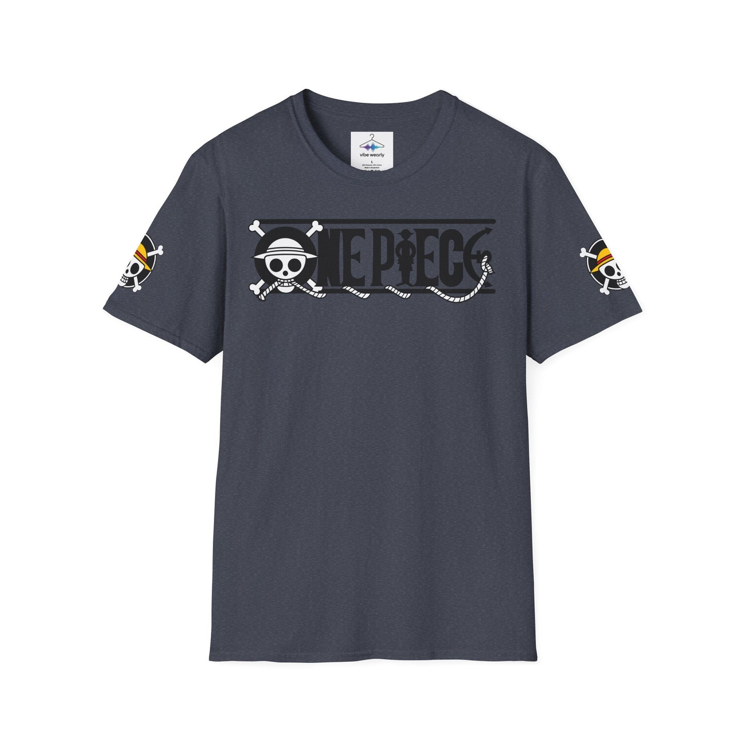 One Piece Crew Graphic T-Shirt — Anime Pirate Tee with Straw Hat Logo Printify