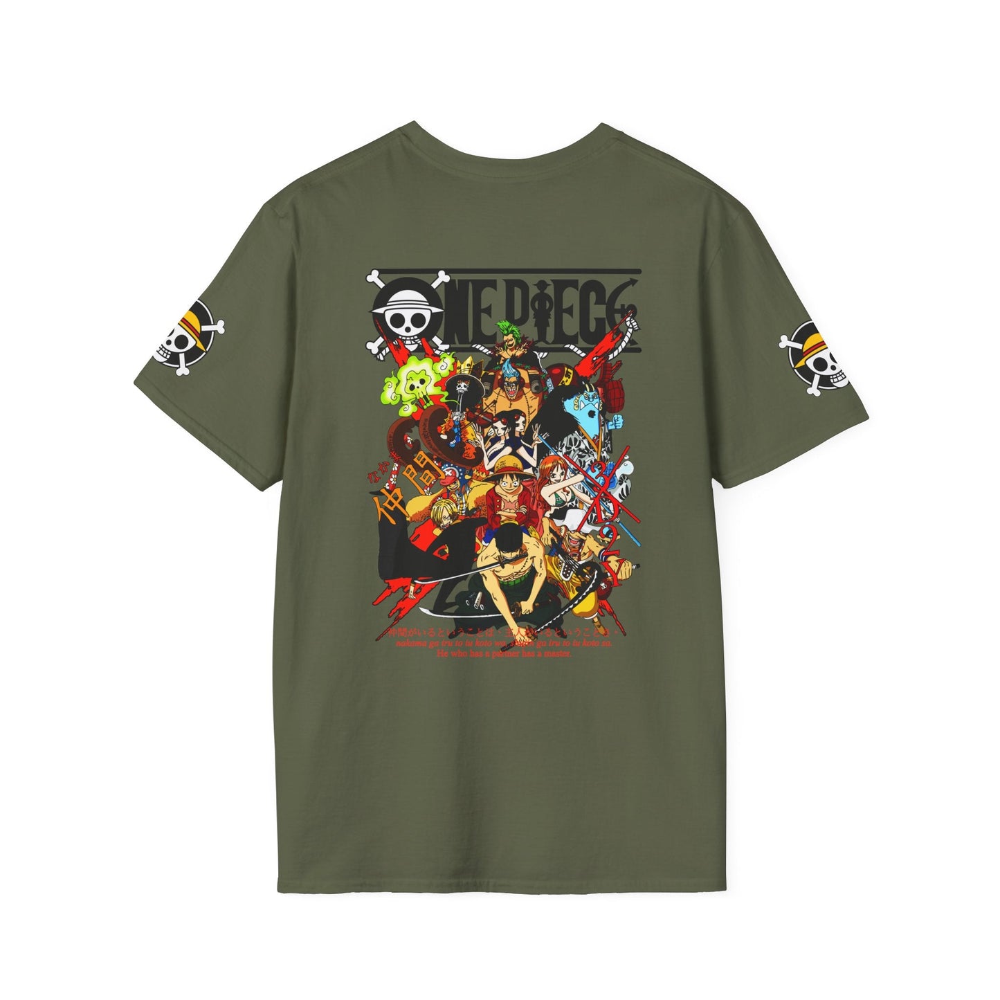 One Piece Crew Graphic T-Shirt — Anime Pirate Tee with Straw Hat Logo Printify