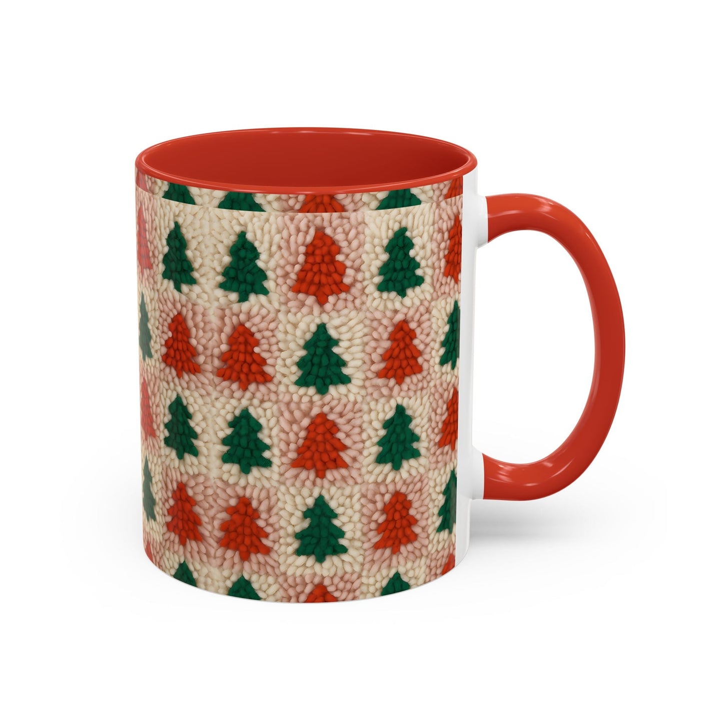Christmas Trees Accent Coffee Mug — 11/15oz Holiday Coffee Cup Printify