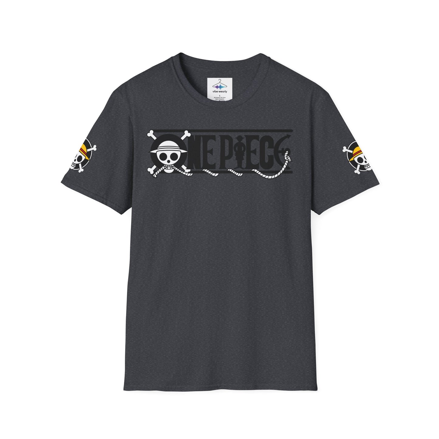 One Piece Crew Graphic T-Shirt — Anime Pirate Tee with Straw Hat Logo Printify