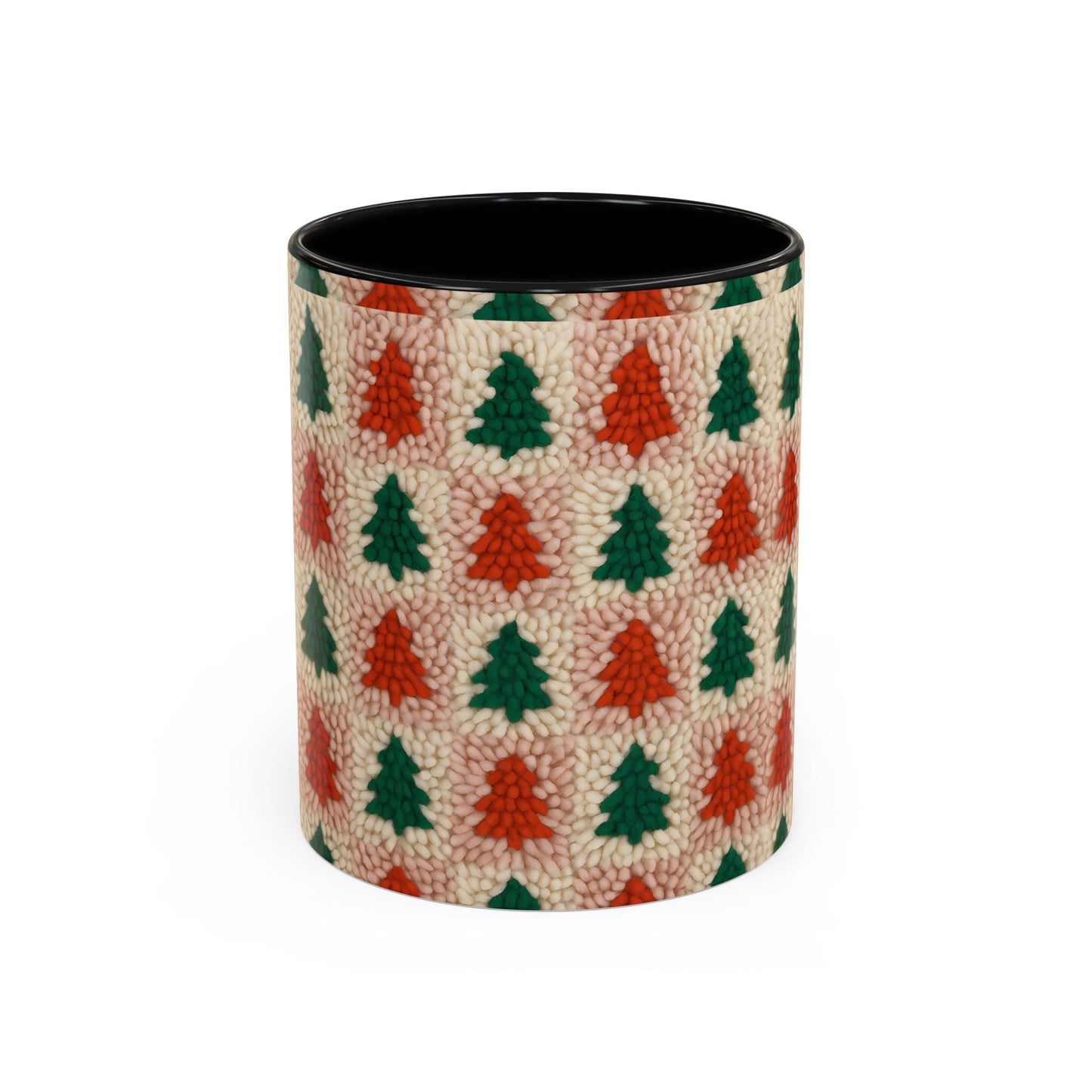 Christmas Trees Accent Coffee Mug — 11/15oz Holiday Coffee Cup Printify
