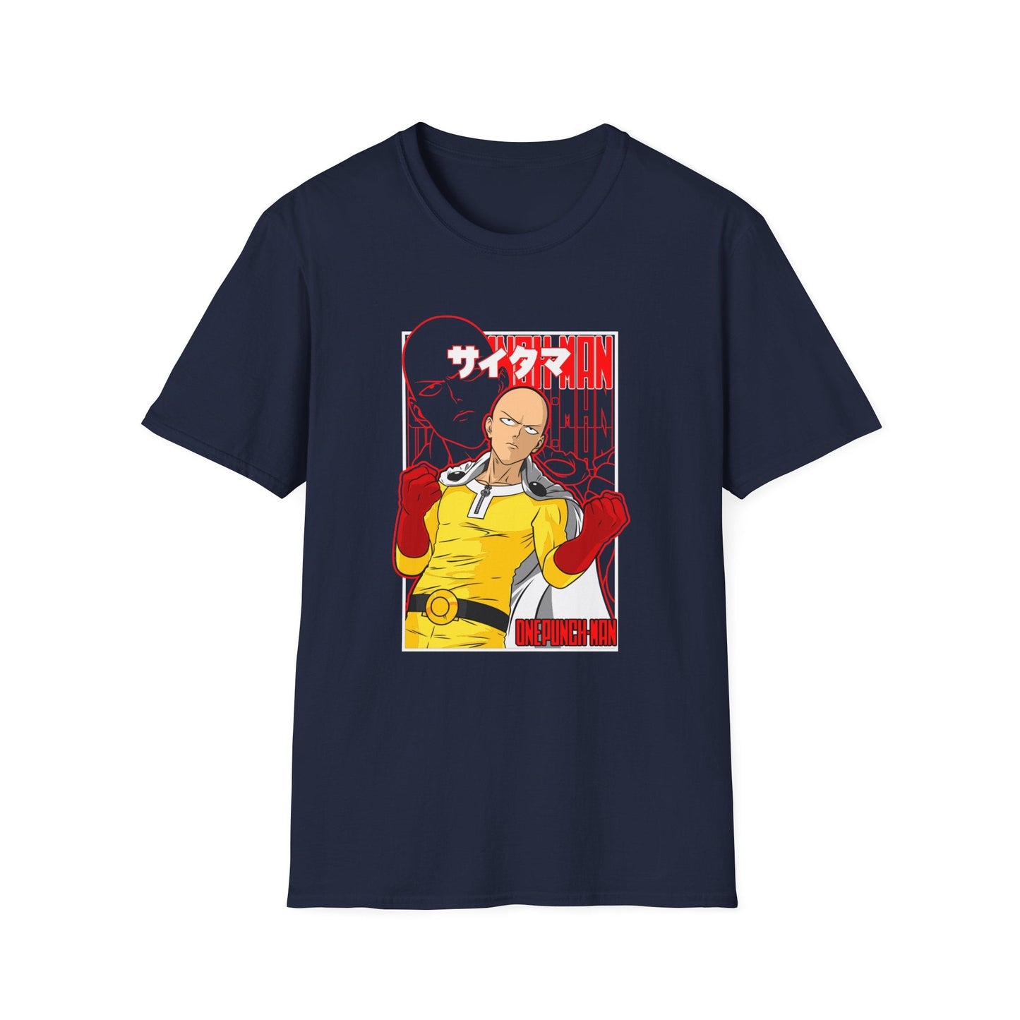Saitama Anime T-Shirt — One Punch Hero Graphic Tee Printify