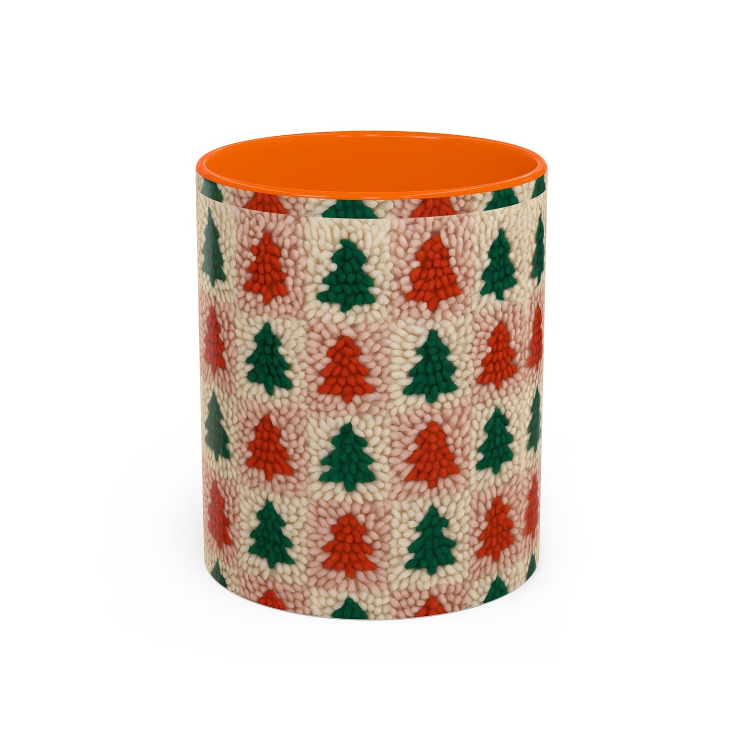 Christmas Trees Accent Coffee Mug — 11/15oz Holiday Coffee Cup Printify
