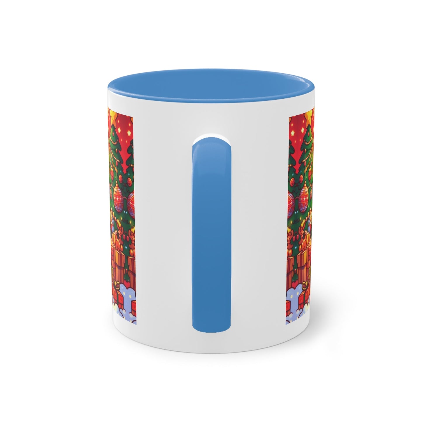 Christmas Bart Simpson Santa Coffee Mug – Festive Two-Tone 11oz Printify