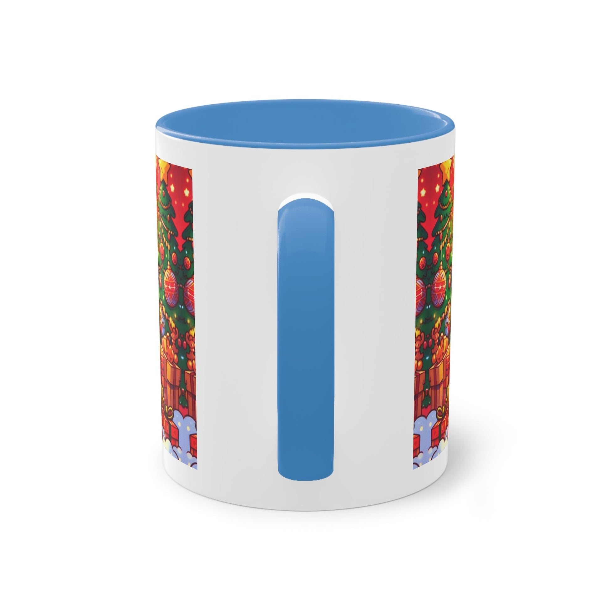 Christmas Bart Simpson Santa Coffee Mug – Festive Two-Tone 11oz Printify