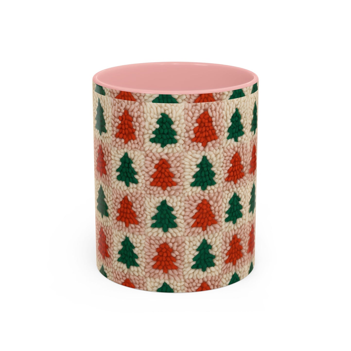 Christmas Trees Accent Coffee Mug — 11/15oz Holiday Coffee Cup Printify