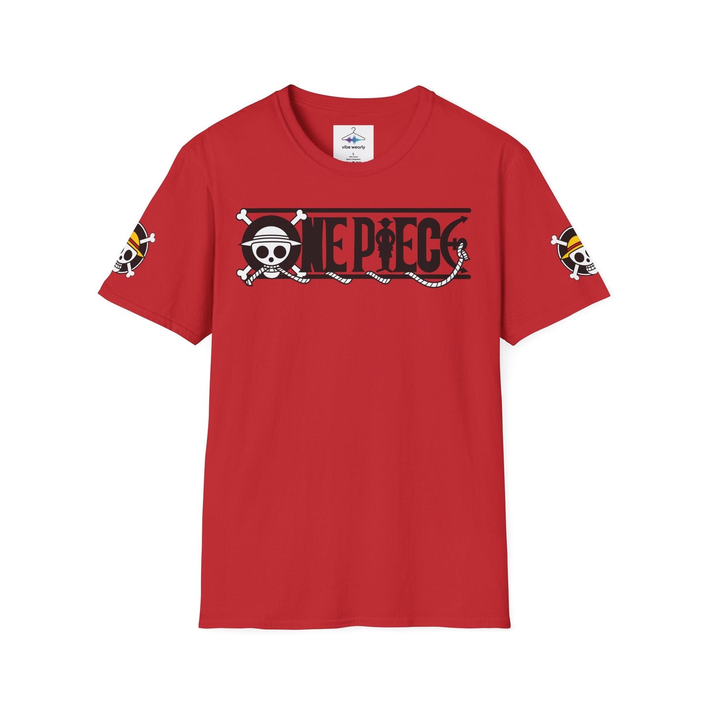 One Piece Crew Graphic T-Shirt — Anime Pirate Tee with Straw Hat Logo Printify