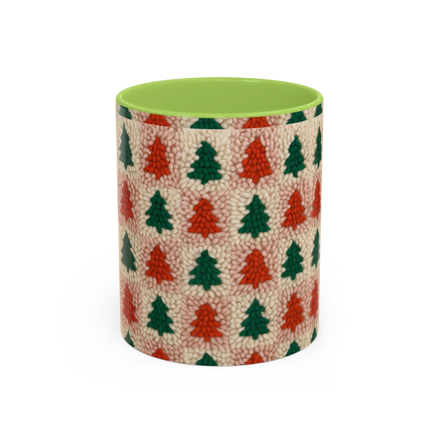 Christmas Trees Accent Coffee Mug — 11/15oz Holiday Coffee Cup Printify
