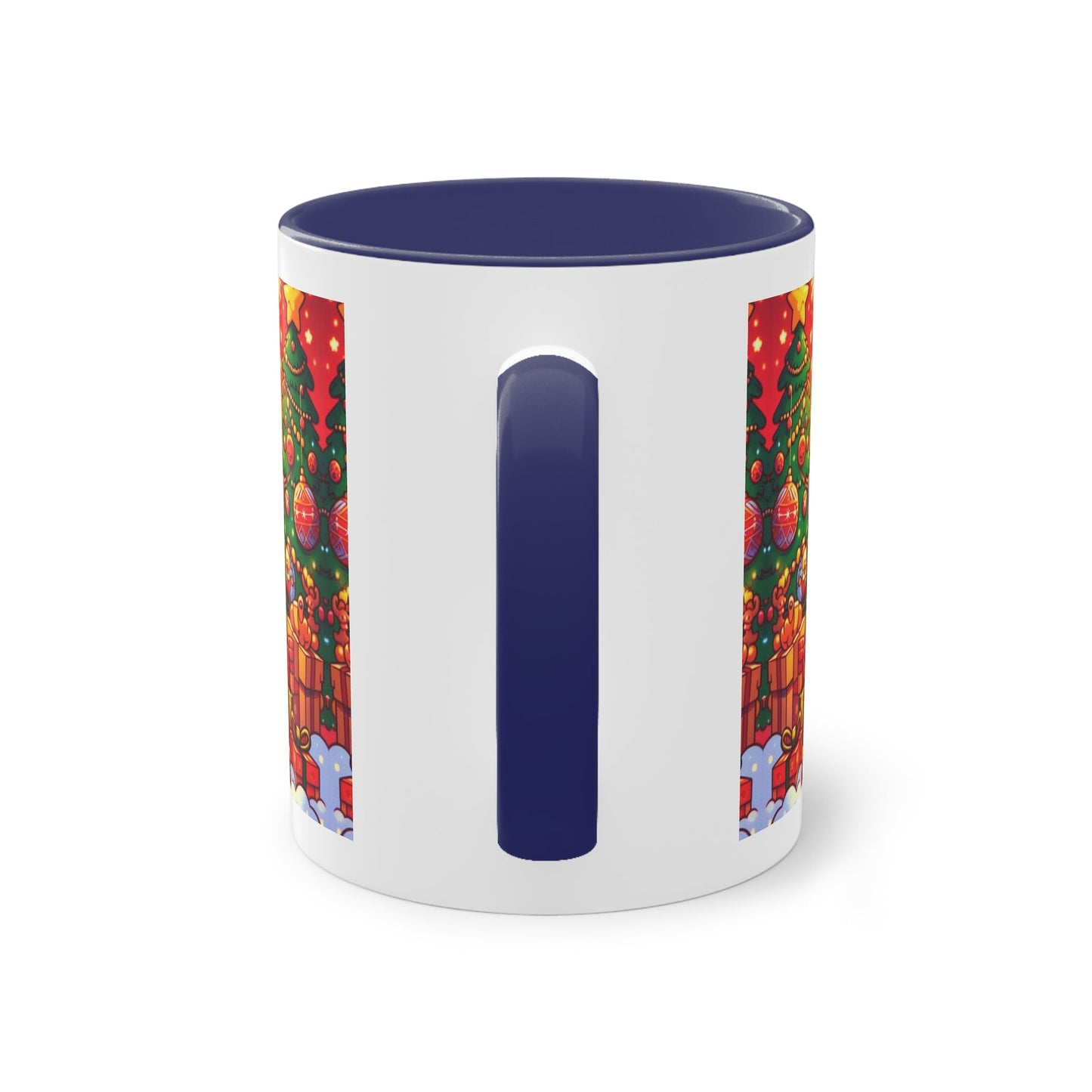 Christmas Bart Simpson Santa Coffee Mug – Festive Two-Tone 11oz Printify